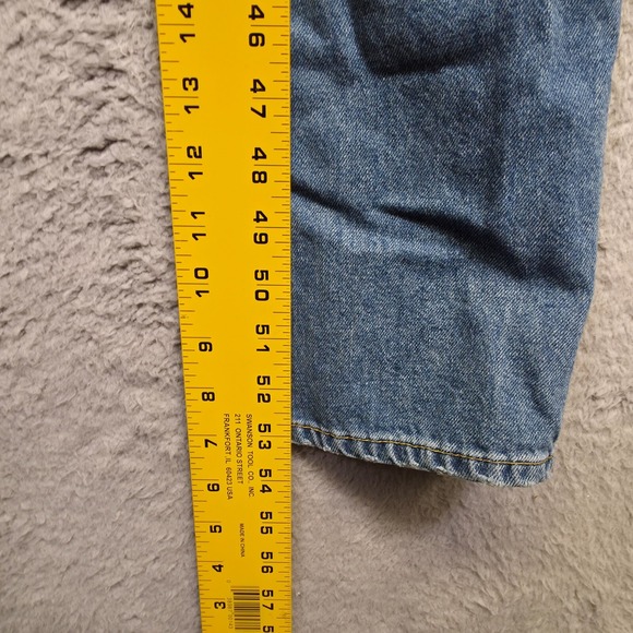 H&M &Denim Overalls Womens 2 Blue Slim Fit Distressed Ripped Medium Wash Jean - Picture 10 of 13